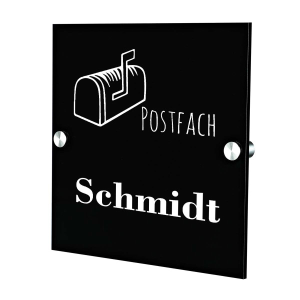 Plexiglas Acryltafel Türschild inkl. Gravur Motiv Postfach